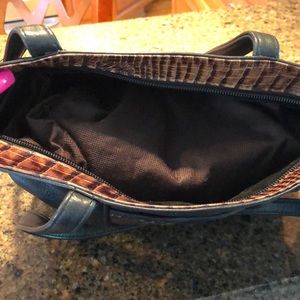 Handmade leather and snakeskin handbag, used once